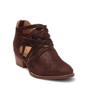 New Seychelles So Blue Ankle Booties in Copper Metallic Suede Women's Size 8